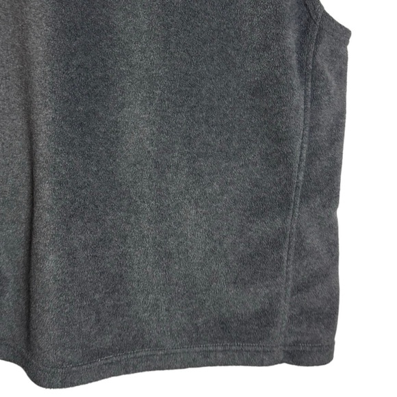 Columbia Fleece Full Zip Sleeveless Vest Mock Neck Zippered Pockets Black XL - Picture 12 of 16